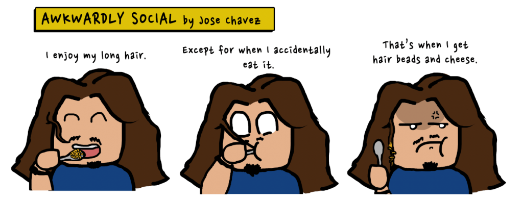 Awkwardly Social Comic Strip- Long Haired&nbsp;Men